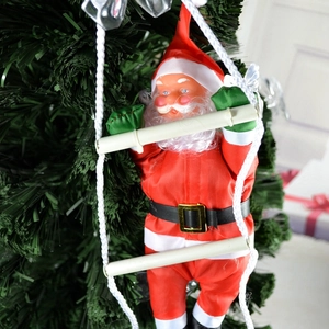 60cm climbing Santa Claus on rope ladder hanging on Christmas tree festive decoration