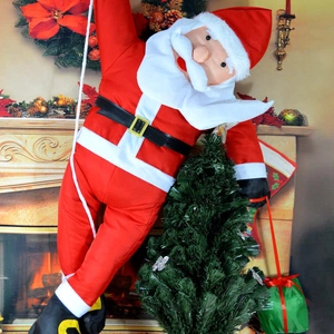 Christmas Santa Claus climbing rope hanging ornament for holiday indoor decoration