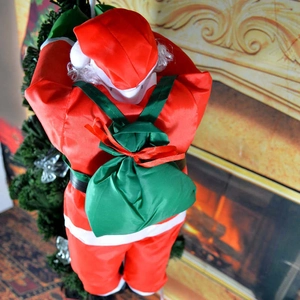 Babbo Natale da 40cm su una scala per decorazioni dell'albero e della casa