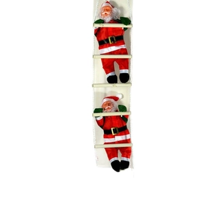 25cm climbing Santa Claus dolls on ladder for Christmas decorations and festive wall hanging