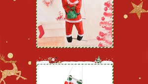 Detail of 90cm fabric Santa Claus climbing rope decoration with green gift bag