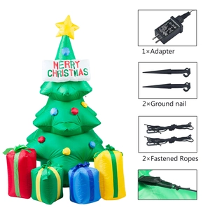 1.5m Inflatable Christmas Tree with Merry Christmas banner and accessory kit