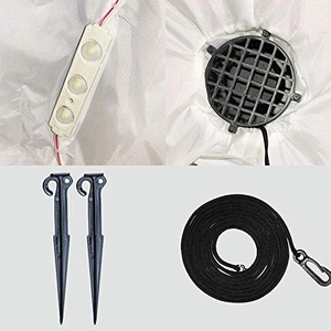 Inflatable Christmas decor accessory set with LED module, ground stakes and ropes