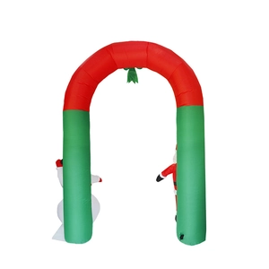 Arche de Noël gonflable avec Père Noël et bonhomme de neige pour décoration