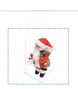 Detailed dimensions of a 28cm musical dancing Santa Claus doll with red holiday suit