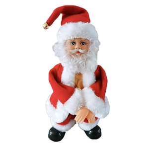 Electric musical dancing Santa Claus doll in classic red suit for Christmas decor