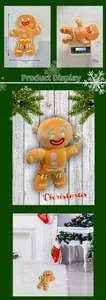 Gingerbread man plush toy size measurements 30cm height and weight display in detail