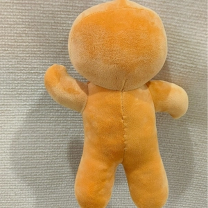 Cute gingerbread man plush toy back view with soft fabric and high-quality filling