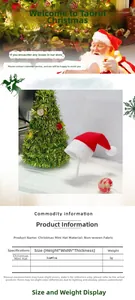 Mini non-woven Christmas hat for lollipops 3x7cm red and white holiday decoration