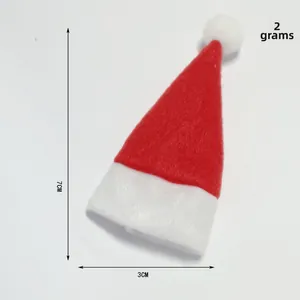 Detailed view of mini Christmas hat showing 7cm height and 3cm diameter dimensions