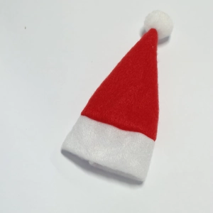 Mini red and white non-woven Santa hats for Christmas lollipop and craft decoration