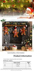 Size chart for plush gingerbread man ornaments with dimensions for male and female styles