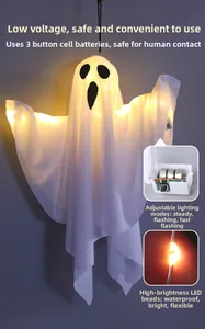 Detail of LED ghost hanging light with 3 modes battery case and waterproof lamp beads