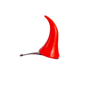 Barrettes cornes de diable rouges pour accessoires de déguisement d'Halloween sur fond blanc