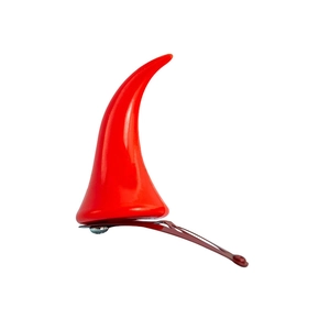 Pince à cheveux cornes de diable rouge brillant pour costume d'Halloween et cosplay