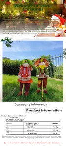Detailed size specifications for harvest festival scarecrow dolls with poles for outdoor use