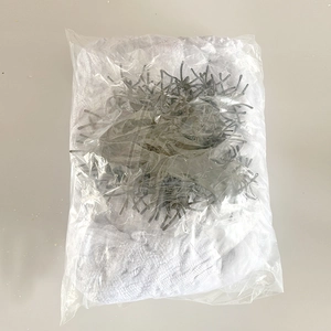 Halloween decorative prop set with white spider web fiber and black plastic spiders in polybag