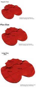 Size chart for pet Halloween capes showing neck circumference and product dimensions