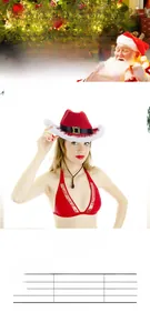 Detailed specs for a red Christmas cowboy hat with acrylic fabric and white fur trim