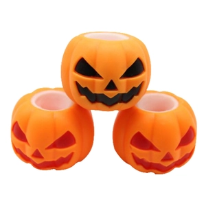 Halloween pumpkin ghost fidget stress relief toys for kids in vibrant orange TPR material