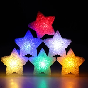 Bunte leuchtende sternförmige LED-Atmosphärenlichter für Bühnenauftritte und Dekor