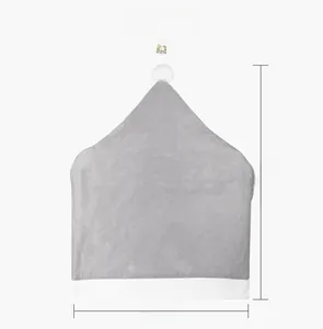 Detailed size display of a gray Christmas chair cover with 58cm height and 49cm width
