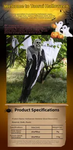 Size guide for 60x85cm hanging skeleton ghost props for Halloween decor