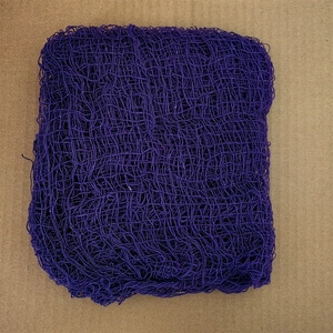 Detailed view of the purple mesh fabric texture for Halloween party decoration