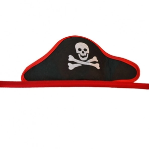 Halloween pirate hat headband with skull and crossbones for costume parties and carnivals