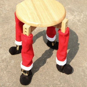 Christmas chair leg covers set of 4 with elf boot design for festive table decoration