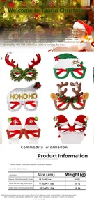 Tableau détaillé des tailles pour montures de lunettes de Noël et accessoires de fête