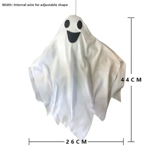 Halloween white ghost decor detail with 44cm height and 26cm width size dimensions