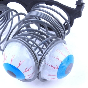 Funny Halloween spring eyeball glasses with bloody veins for costume party pranks