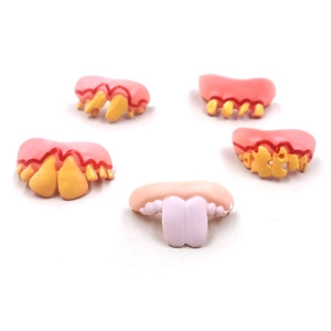 Funny Halloween Dentures Prank Spoof Fake Teeth Props Rotten Buck Vampire Teeth For Party Costume Accessories Gag Gift