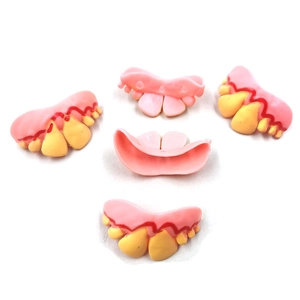 Funny Halloween dog dentures set with irregular teeth for prank and party props