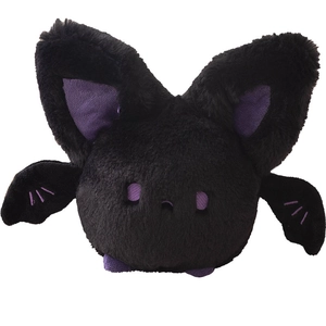 Cute round black and purple plush bat toy for Halloween gift decoration