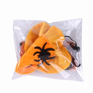 Cape d'Halloween pour animaux orange avec motif araignée sous emballage d'origine