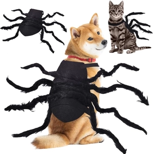 Halloween Pet Spider Costume Plush Legs For Dogs Cats Party Cosplay Dress Up Funny Novelty Pet Apparel Decor
