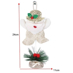 Detail von Weihnachtsmann-Anhänger mit Pailletten und Tannennadeln, 24cm hoch für Deko