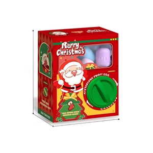20cm Christmas Santa Claus egg twister machine with colorful gashapon capsules for kids
