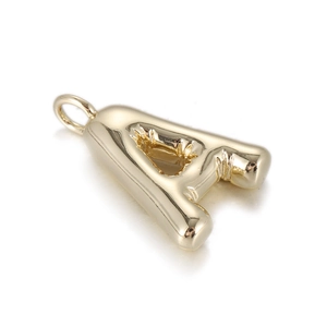 Chic 26 letters gold balloon pendant initial A for fashion necklace or bracelet jewelry