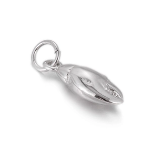 Detailed macro view of a polished silver lobster claw charm for DIY jewelry and bracelets