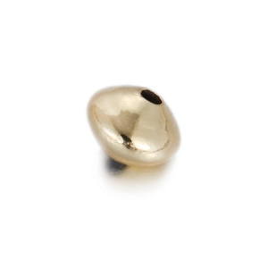 Polished 14K gold plated pebble spacer bead for DIY jewelry making accessories