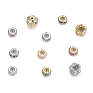 Ποικιλία από ζιργκόν γούρια 14 καρατίων χρυσού και ασημιού για DIY κολιέ και βραχιόλια