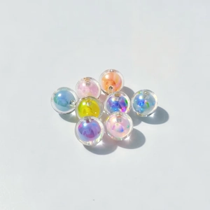 Bunte Aurora-Acryl-Rundperlen für DIY-Schmuck und Halsketten zum Basteln