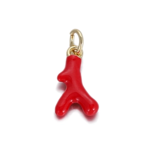 Rode koralen hanger met gouden sluiting voor DIY-kettingen en handgemaakte sieraden