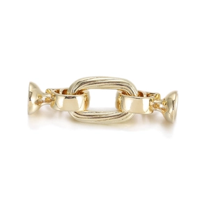 Detailopname van de goud vergulde koperen afneembare connector voor sieraden en kettingen