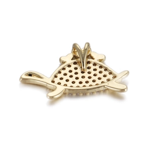 Detailed back view of gold turtle pendant showing textured metal finish and V-shaped bail