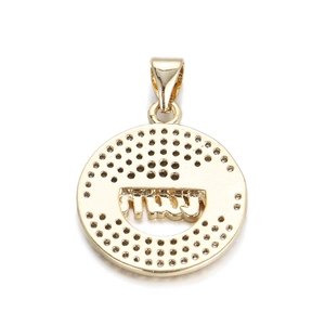 Round 14k gold-plated turtle cross and heart charm with hollowed Miu Miu logo design