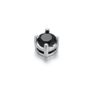 Perle d'espacement minimaliste en zircone ronde pour la fabrication de bijoux DIY